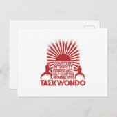 5 Tenets van Taekwondo Aankondigingskaart (Voorkant / Achterkant)