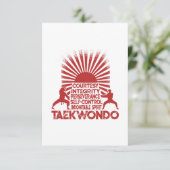 5 Tenets van Taekwondo Bedankkaart (Staand voorkant)