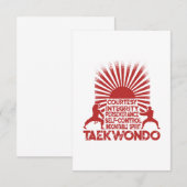 5 Tenets van Taekwondo Bedankkaart (Voorkant / Achterkant)