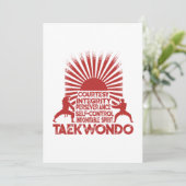 5 Tenets van Taekwondo Bedankkaart (Staand voorkant)