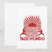 5 Tenets van Taekwondo Bedankkaart (Voorkant / Achterkant)