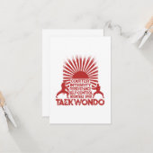 5 Tenets van Taekwondo Kaart (Voorkant / Achterkant in situ)