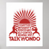 5 Tenets van Taekwondo Poster (Voorkant)