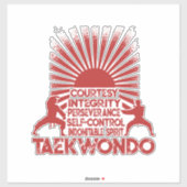 5 Tenets van Taekwondo Sticker (Vel)