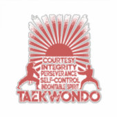 5 Tenets van Taekwondo Sticker (Voorkant)