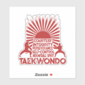 5 Tenets van Taekwondo Sticker (Vel)
