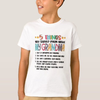 5 Things You Should Know About My Grandma Hallowee T-shirt