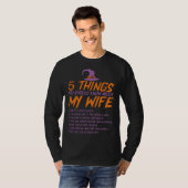 5 Things You Should Know About My Wife  Halloween T-shirt (Voorkant volledig)