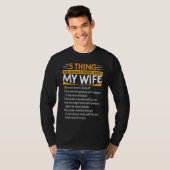 5 Things You Should Know About My Wife She was Bor T-shirt (Voorkant volledig)