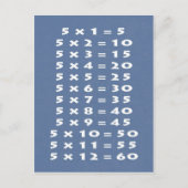 #5 Times Table Collectible Briefkaart (Voorkant)