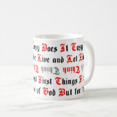 5 Traditionele obriety Slogans Mok (Voorkant rechts)