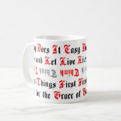 5 Traditionele obriety Slogans Mok (Voorkant links)