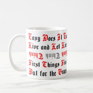 5 Traditionele obriety Slogans Mok