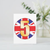 5 UK Gold Briefkaart (Staand voorkant)