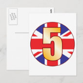 5 UK Gold Briefkaart (Voorkant / Achterkant)