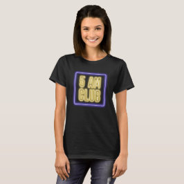 5 uur CLUB Neon Sign. | Blauw en geel T-shirt