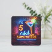 5 uur Happy Hour Party Kaart (Staand voorkant)