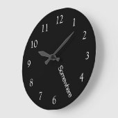 5 uur klok ergens zwart (Hoek)