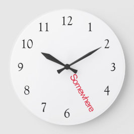 5 uur op een of andere plek met rood grote klok