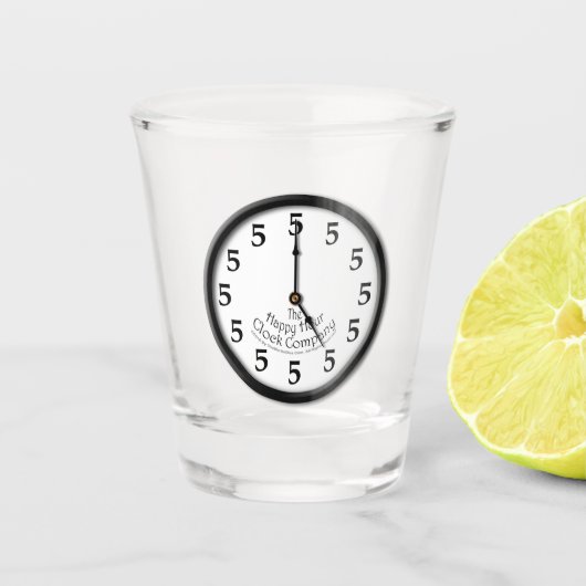 5 uur 's ochtends shot glas (Voorkant)