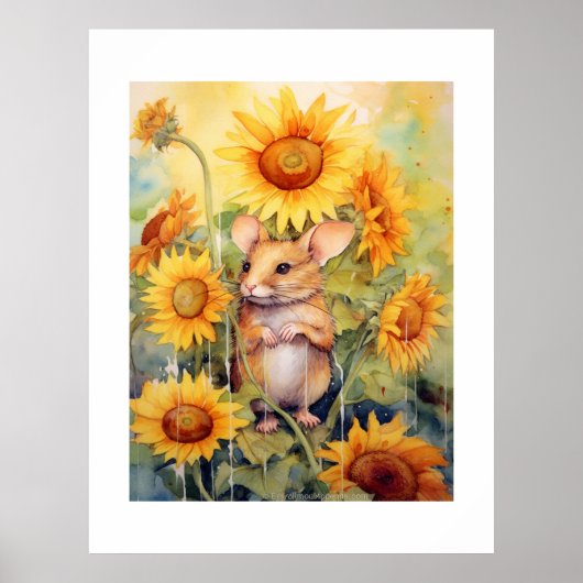 5 van 17 Zonnebloementuin Miceville Poster (Voorkant)