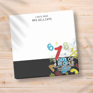 5 VAN DE 4 MENSEN Wiskunde Citaat Persoonlijk Post-it® Notes
