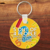 5 VAN DE 4 MENSEN Wiskunde grap Sleutelhanger (Voorkant)