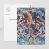 5 van het Briefkaart van het Tarot van het (Voorkant / Achterkant)