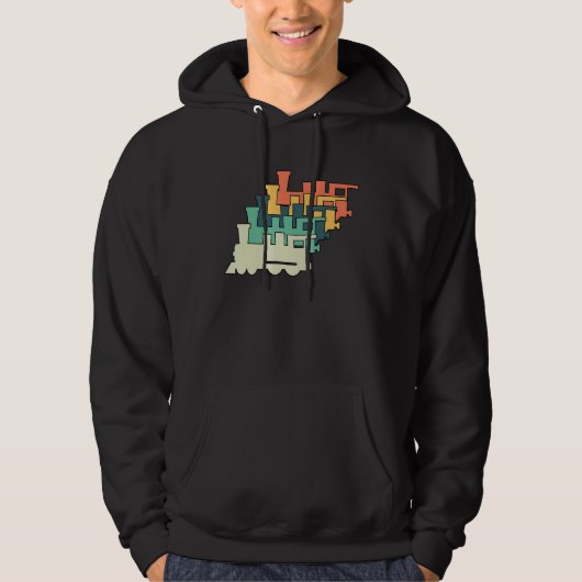 5 van modelspoorweg trein spoor hoodie (Voorkant)