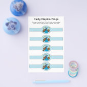 5 vellen babyBoy Shower-papier Napkin-ringers Flyer (Enkel)