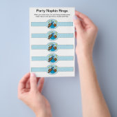 5 vellen babyBoy Shower-papier Napkin-ringers Flyer (Hand)