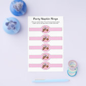 5 vellen Babymeisjes Shower Paper Napkin-ringers Flyer (Enkel)