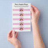 5 vellen Babymeisjes Shower Paper Napkin-ringers Flyer (Hand)