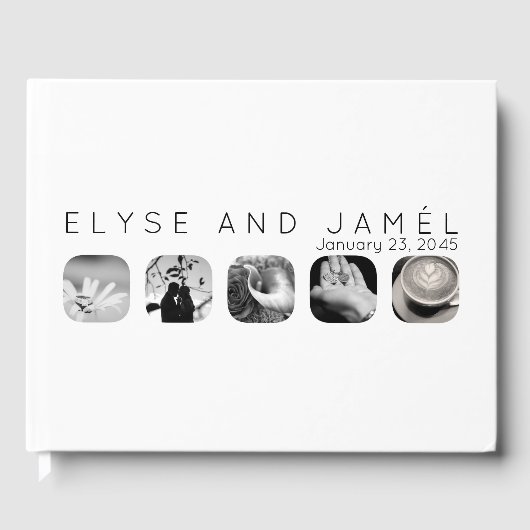 5-venster trouwgastenboek gastenboek (Voorkant)