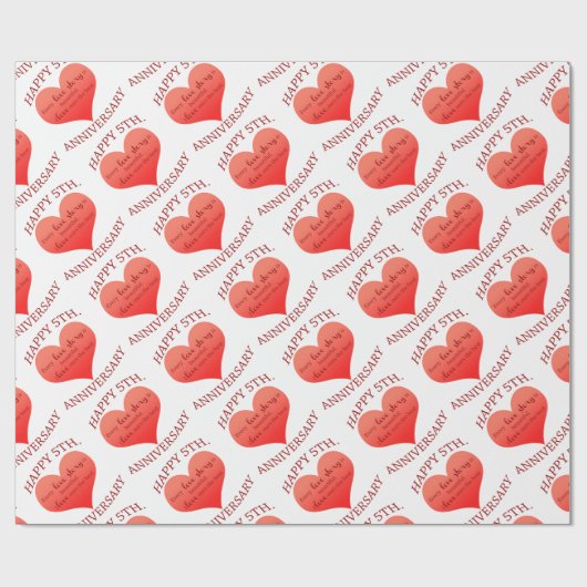 5. Verjaardag Cadeaupapier (Vlak)