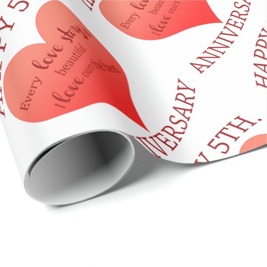 5. Verjaardag Cadeaupapier (Rol Hoek)