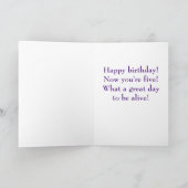 5 Verjaarskaart voor ballonnen Kaart (Binnen)