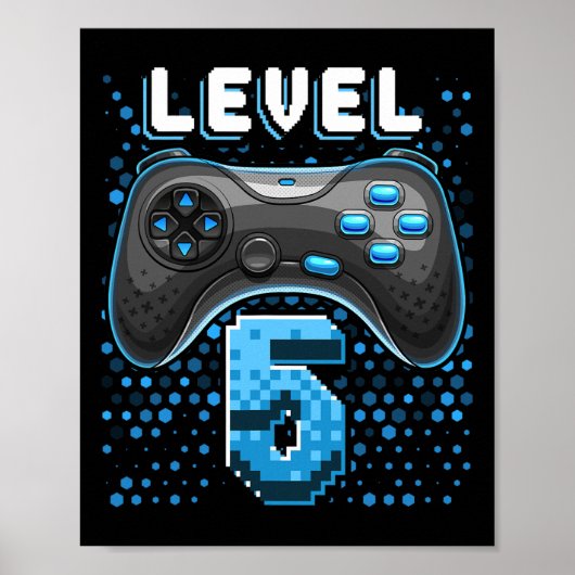 5 Video Game Controller 5e Verjaardag Gamer Gift B Poster (Voorkant)