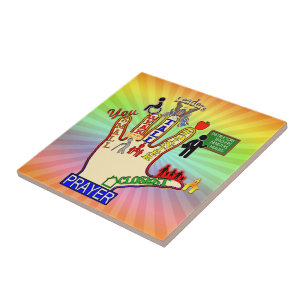 5 VIJF VINGER PRAYER-STEUN TEGELTJE