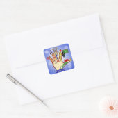 5 VIJF VINGER PRAYER-STEUN VIERKANTE STICKER (Envelop)