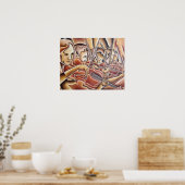 5 Violetafdruk Poster (Keuken)