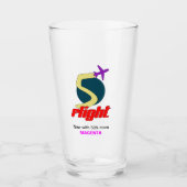 5 Vluchtpiloot Pint-glas Glas (Voorkant)
