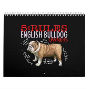 5 Voorschriften voor Engelse bulldog Owners Bulldo Kalender