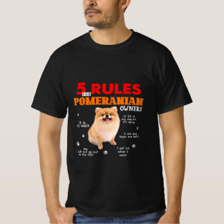 5 Voorschriften voor Pommeren-eigenaars T-shirt