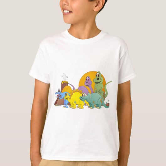 5 vrienden van de dinosaurus t-shirt (Voorkant)