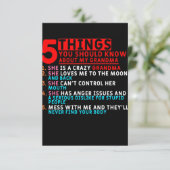 5 Wat je moet weten over mijn oma Bedankkaart (Staand voorkant)