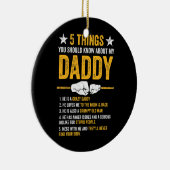 5 Wat je moet weten over mijn vader Keramisch Ornament (Rechts)