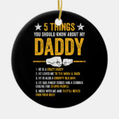 5 Wat je moet weten over mijn vader Keramisch Ornament (Voorkant)