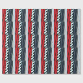 5 weefsels met geometrische patronen cadeaupapier (Vlak)