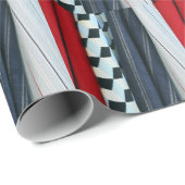 5 weefsels met geometrische patronen cadeaupapier (Rol Hoek)